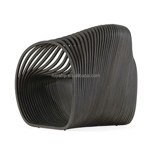 木製 パラメトリック 家具 リビングルーム 現代的 デザインロッキングチェア クラシック シングル 無垢材 スライス 組み合わせ シート - Product Image 3