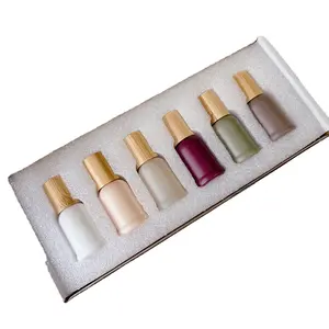 Box Packaging 6pcs 1 Set 10ml Morandi Scheme Essential Oil Roller Glass Bottle With Real Bamboo Lid