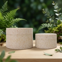 Pot cosmétique vide en fibre de blé naturelle biodégradable avec couvercle à vis, emballage écologique pour crème, lotion et baume pour les mains – Fournisseur d'usine