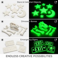 Filament PLA phosphorescent 1,75 mm pour impression 3D, précision +/-0,02 mm, 220°C/190°C, 250g, échantillons d'impression testés