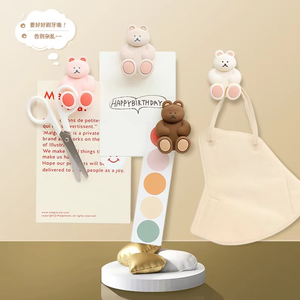 Atacado Bonito Café-Cor Silicone Urso <span class=keywords><strong>Toothbrush</strong></span> Titular com Ventosa Design Conveniente Portátil para Conjuntos De Banheiro Família - Product Image 3