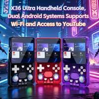 Console de jeu portable X36 Ultra Retro, écran 4,2 pouces, système double Linux open-source, Wi-Fi intégré, plus de 20000 jeux, 8 heures d'autonomie