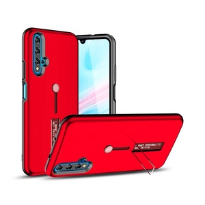 Negocios estilo 2 en 1 híbrido tpu pc caja del teléfono caso de la contraportada para Huawei Nova 5T de metal con soporte - Product Image 6