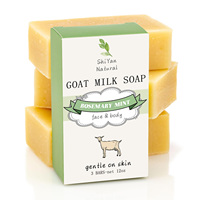 Savon artisanal pour le corps et les parties intimes, au lait de chèvre bio, à la rose, à la base de savon noir d'hôtel, éclaircissant au curcuma, avec acide kojique, emballage inclus