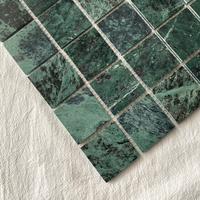 Mosaïque de piscine classique moderne en pierre naturelle verte, marbre, pour piscine extérieure