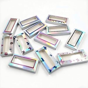 Wholesale Custom Holographic pink Private logo 3d Mink Eyelashes Packaging Boxes - Product Image 1