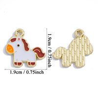 Pendentif en forme de chien, de cheval, de vache, de cochon plaqué or pour la fabrication de bijoux, boucles d'oreilles, bracelet, collier, accessoires DIY