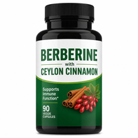 Complément Herbal OLLI OEM/ODM : Capsules de Berbérine Phytosome et Cannelle de Ceylan pour le Soutien de la Fonction Immunitaire, Modèle OLLI-GH003, 60 gélules