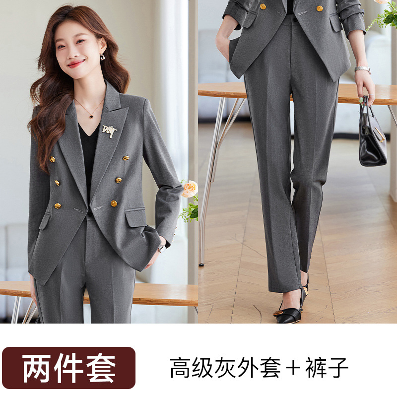 gray suit pants