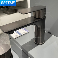 Luxe Moderne Mitigeur En Laiton Salle De Bains Robinet Chaud Froid Unique Bassin Évier Mitigeur Robinet D'eau