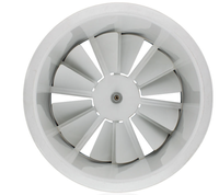Diffuseur d'air circulaire à vane réglable en aluminium pour plafond, design industriel moderne, pour entrepôt et salon