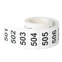 Étiquettes numérotées séquentielles en PVC autocollantes 2x4cm, autocollants résistants aux UV et imperméables pour l'inventaire d'entrepôt, 500 pièces par rouleau