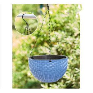 <span class=keywords><strong>Maceta</strong></span> con patrón tejido de plástico, cesta colgante para interiores, macetas colgantes - Product Image 6