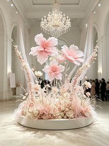 G-111 Exquisitas y Encantadoras Flores Gigantes de Encaje para Escenarios de Boda, Galerías de Arte, Eventos Comerciales y Decoración de Ventanas - Product Image 2