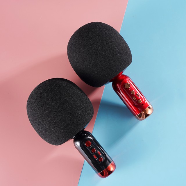 Professional Microphone BT Household Wireless Karaoke Mic Singing Live Broadcast Sound Integrated Audio K2 5W Party