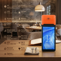 Imprimante thermique Goodcom 4G Bluetooth POS, version Android 14, NFC, Wi-Fi intégré, dispositif thermique 58 mm pour l'impression de reçus