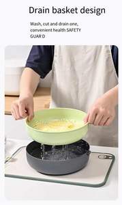 Hachoir à légumes professionnel, mandoline, trancheuse à légumes, multi-hachoir tout-en-un avec récipient, hachoir à oignons, coupe-légumes, séparateur d'œufs - Product Image 4