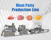 Ligne de production automatique de galettes de viande et de hamburgers, moteur en acier inoxydable 304, haute efficacité, fabrication de nuggets de poulet