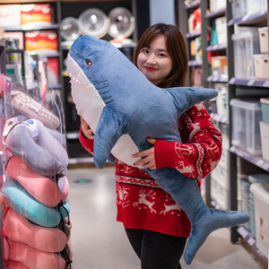 ตุ๊กตาฉลามผ้าฝ้ายนุ่มขนาดใหญ่ 39 นิ้ว บรรจุใย PP ของขวัญสุดเพอร์เฟกต์สำหรับเด็ก ดีไซน์ขนาดใหญ่คล้ายหมอน - Product Image 5