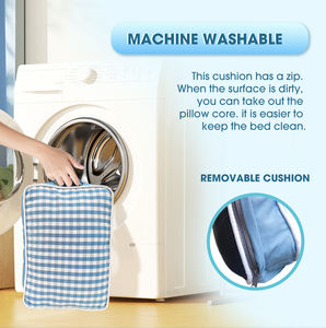 छोटे और मध्यम आकार के कुत्तों के लिए थोक हटाने योग्य धोने योग्य कवर स्क्वायर कुशन पालतू बिस्तर - Product Image 5