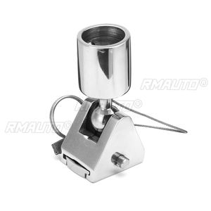 Conector de bisagra giratorio 180° para cubierta de barco, herraje marino de acero inoxidable, pulido a espejo, duradero, resistente al óxido, reutilizable - Product Image 4