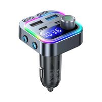 Transmisor FM Portátil para Auto BT5.3, Cargador Rápido USB Dual PD30W, Adaptadores para Teléfono, Formato de Audio MP3, Transmisor Tipo C, Cargador USB para Auto