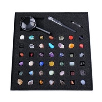 Lot de 43 pièces en gros : Coffret cadeau de spécimens minéraux éducatifs sur le thème des sciences pour la décoration
