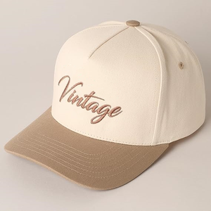 Vente en gros Casquette de camionneur en sergé de coton à 5 panneaux structurés bicolores de haute qualité Casquette de sport pour hommes et femmes avec protection solaire à bord incurvé - Product Image 1