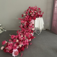 Fleurs artificielles en soie blanche en gros pour les décorations de table de mariage, de la Saint-Valentin et de Noël