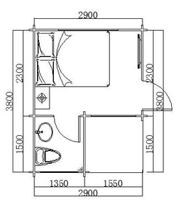 ปรับแต่งได้ 18 ㎡   บ้านไม้ซุงสำเร็จรูป 1 ห้องนอน 1 ห้องน้ำ โครงสร้างไม้ บ้านหลังเล็ก - Product Image 2