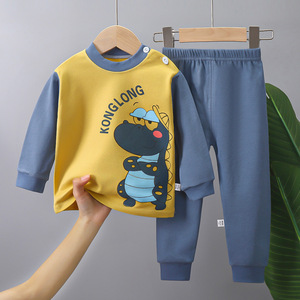 Pijamas para Niños, Ropa de Invierno y Otoño para Niños y Niñas, Conjuntos de Pijamas Infantiles de Manga Larga, Pijamas de Algodón para Bebés, Ropa para el Hogar - Product Image 6