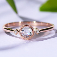 Excellente forme ronde dos plat rose coupe moissanite diamant GRA certificat DEF couleur blanc moissanite pierre en vrac en gros