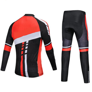 <span class=keywords><strong>Conjunto</strong></span> de Pantalones Cortos de Ciclismo de <span class=keywords><strong>Invierno</strong></span> con Almohadilla, Jersey de Manga Larga, Forro Polar Térmico, Bolsillos Cálidos para Hombre, Ropa de Ciclismo de Carretera <span class=keywords><strong>MTB</strong></span> - Product Image 2