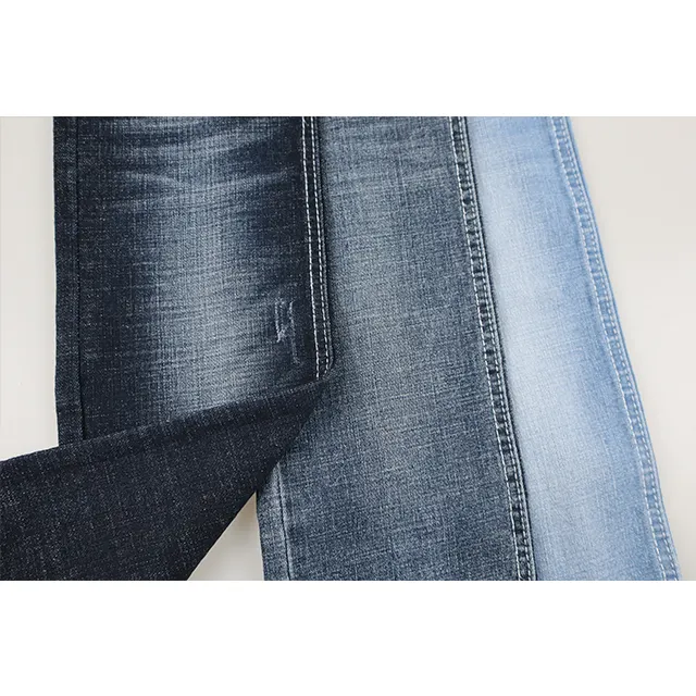 Chất Lượng Tốt Cotton/Polyster/Spandex Chéo Hatch Denim Vải Đàn Hồi Slubby Jeans Vải Từ Phật Sơn Nhà Máy