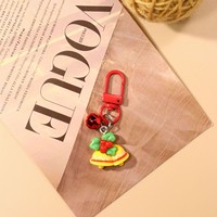 Porte-clés en résine Sododo Père Noël, pendentif mignon Bonhomme en pain d'épices, Elfe, Bonhomme de neige, ornements pour sacs d'école avec finition peinture effet cuisson, pour cadeau de Noël