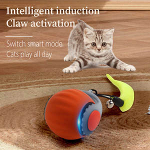 Akıllı Speedy kuyruk 2.0 interaktif silikon Pet oyuncak topu çevre dostu elektrikli haddeleme kedi oyuncak köpekler için Modern spor tarzı - Product Image 2