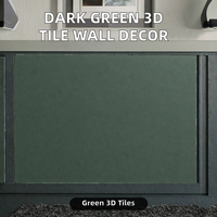 Carreaux muraux décoratifs en PVC imperméable vert foncé effet 3D pour appartement et maison