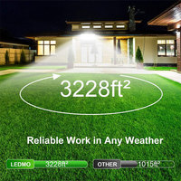 Projecteur LED de sécurité IP66 100W 150W 200W 300W, étanche, pour extérieur, parking et jardin, certifié ETL CE