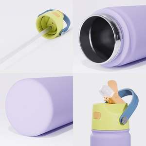 Bouteille d'eau isotherme en acier inoxydable à double paroi avec paille, personnalisable avec logo, pour le camping, 12oz 18oz 22oz 24oz 32oz 40oz - Product Image 4