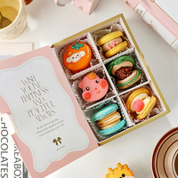 Boîtes à macarons en forme de livre à emporter en papier au design unique, boîtes à chocolat, boîtes à biscuits, emballage de luxe