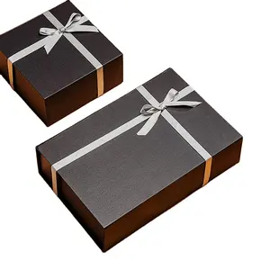 奢华护肤纸包装盒可折叠磁性结婚情人节纸盒丝带化妆品纸板折叠纸礼品盒