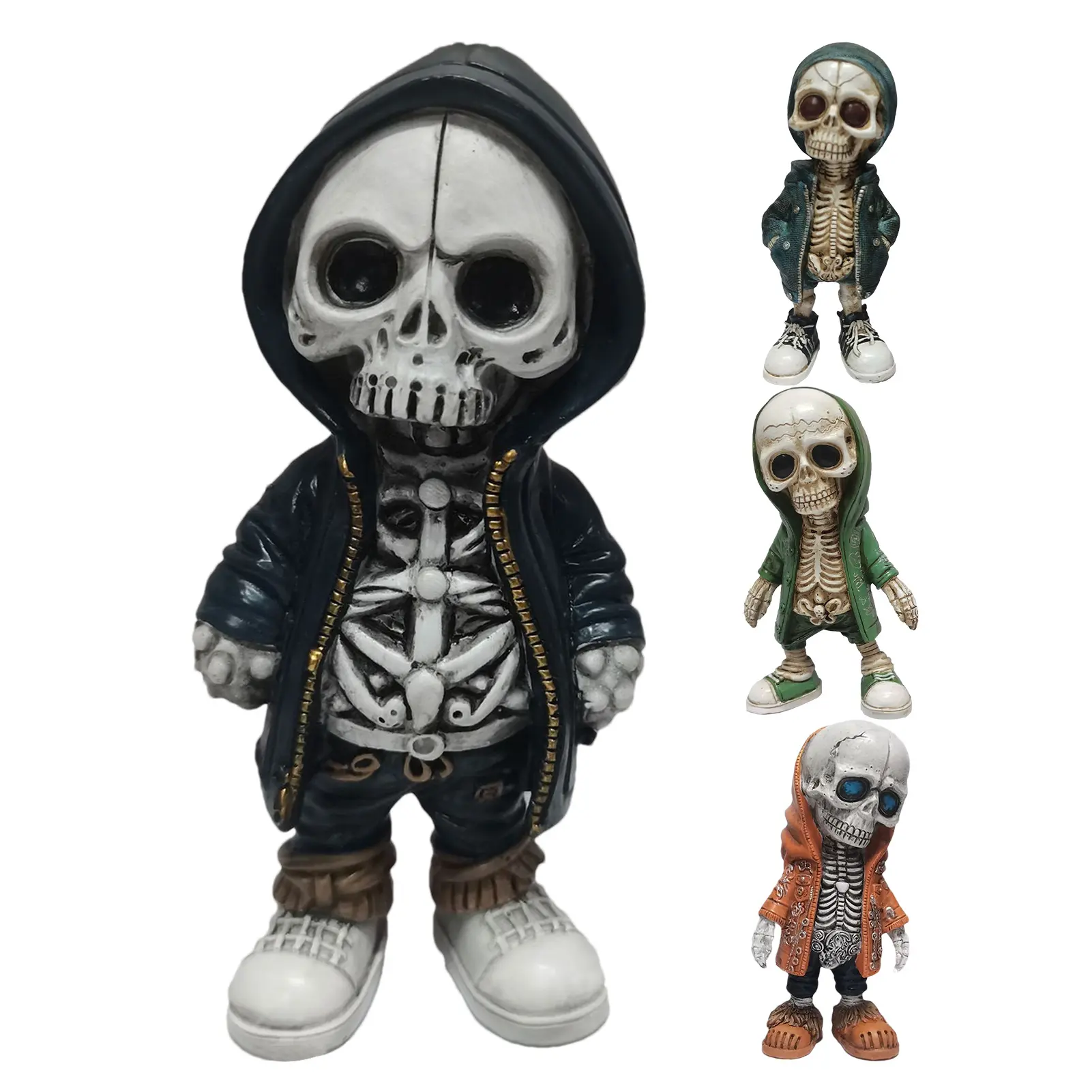 2023 Cool Skeleton Figurines Halloween Skeleton Doll Resin Ornament Halloween Gifts Cool Skeleton Figurines
