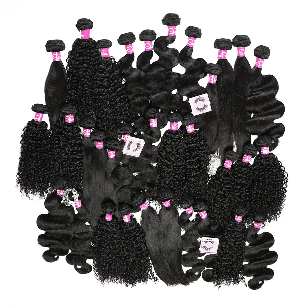 Wholesale Bundle Hair Vendors Cheap 10-30Inch Raw Virgin Remy Weave Cuticle Aligned Mink Brazilian Human Hair Bundles For Sale