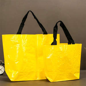 Sac fourre-tout écologique personnalisé sac à provisions en nylon réutilisable avec logo laminé PP tissé couleur personnalisée - Product Image 1