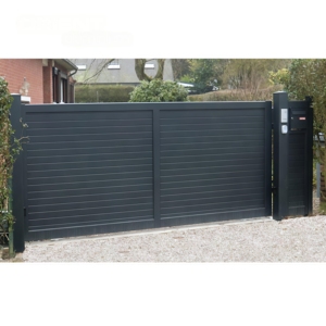 Porte coulissante en métal de sécurité en aluminium à double porte personnalisée en Offre Spéciale avec <span class=keywords><strong>bois</strong></span> traité thermiquement - Product Image 3