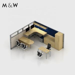 M & W América Banco Mesa Assento Workstation Set Móveis Melamina Escritório Partição Cubículo - Product Image 3