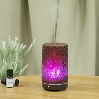 Nouveau Diffuseur d'Huiles Essentielles Créatif en Résine 100ml avec Lumière Ambiante, Humidificateur Ultrasonique Silencieux à Minuteur pour Usage Domestique