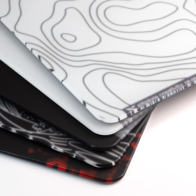 Factory Custom AG Tempered Glass Mouse Pad With PU Non-slip Base, Custom Artwork/Logo DIY for Gaming High Quality Glass Mousepad