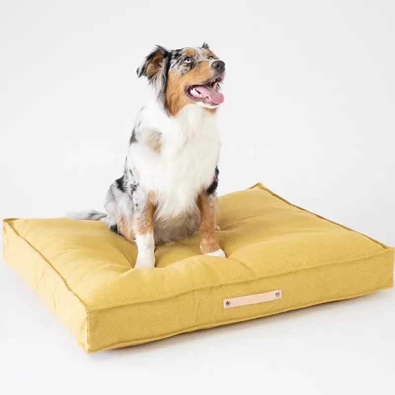 Полностью Съемный большой коврик для сна для собак, вельветовый квадратный коврик для маленьких животных, подстилка для собак из флиса с эффектом памяти, ортопедическая корруга