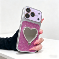 Nouvelle coque de téléphone artisanale en acrylique pailleté anti-traces de doigts 2026 pour iPhone 17 Pro Max et pour 16 15/14